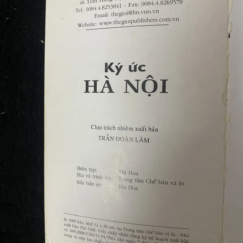 Ký ức Hà Nội / Nouvelles de Hano-Nhà xuất bản Thế giới 1033868