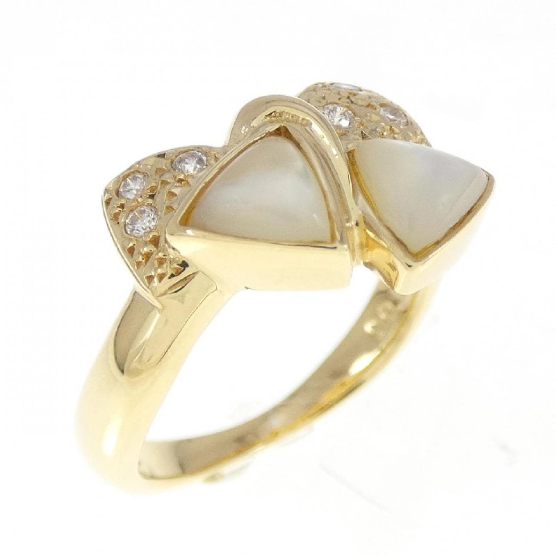 Nhẫn mẹ ngọc trai K18YG hình ruy băng 672186