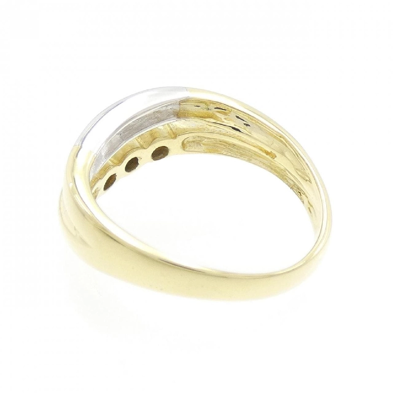 Nhẫn kim cương ba viên K18YG/K18WG 672291