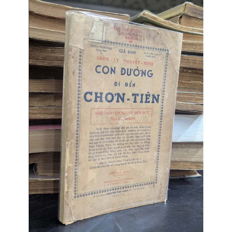 CON ĐƯỜNG ĐI ĐẾN CHƠN TIÊN - DỊCH GIẢ NGUYỄN VĂN LƯỢNG (  CÓ CHỮ KÝ DỊCH GIẢ ) 451609