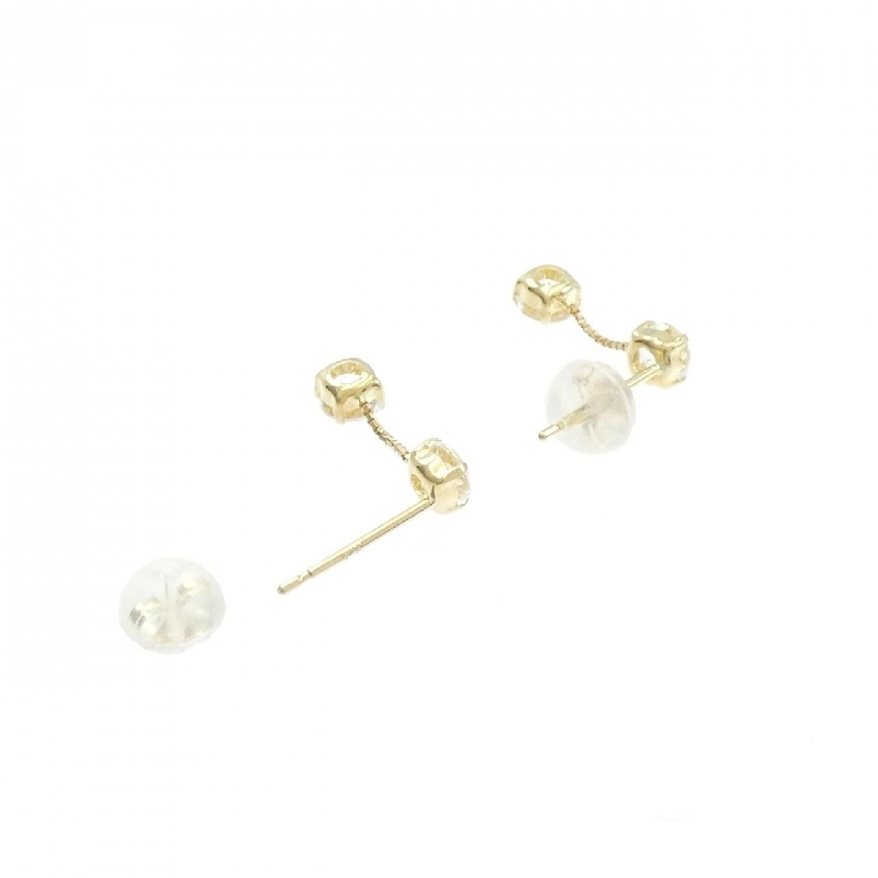 K18YG Bông tai Topaz Trắng - Hàng hiệu Chính hãng 869103