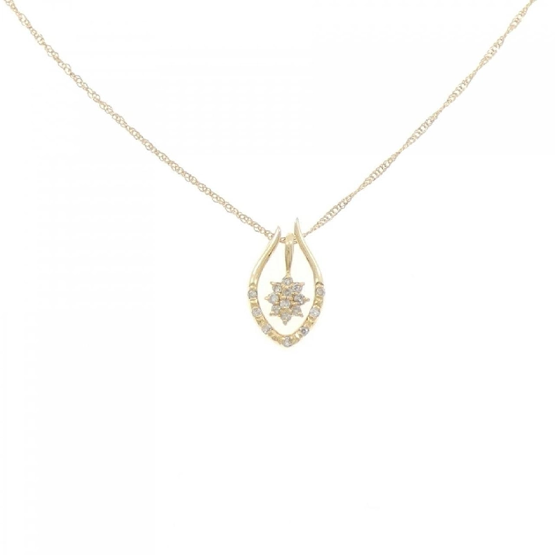 K18YG 2WAY Dây chuyền kim cương 0.12CT - Hàng hiệu Authentic 860589