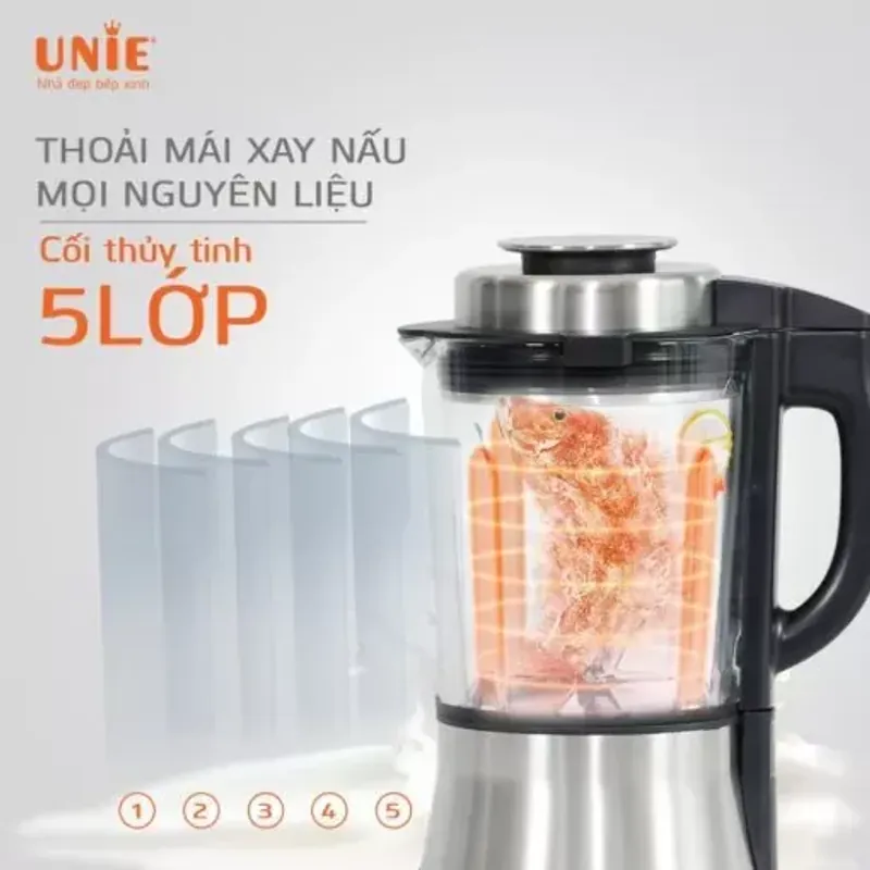 UNIE V1S – MÁY LÀM SỮA HẠT 1.75L – CÔNG SUẤT 1800W MẠNH MẼ – 9 CHƯƠNG TRÌNH XAY NẤU! 722619