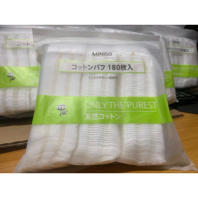 Bông tẩy trang Miniso nội địa Nhật Bản chính hãng nguyên tem 277008