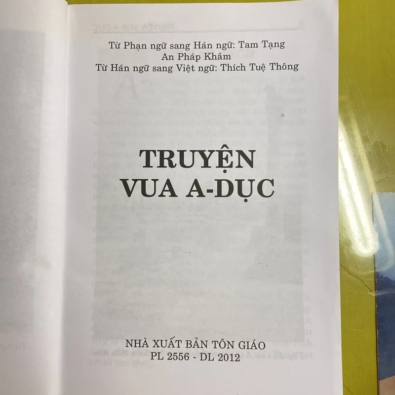Truyện Vua A Dục - Tam Tạng An Pháp Khâm dịch hán ngữ - Thích Tuệ Thông Việt dịch 605505