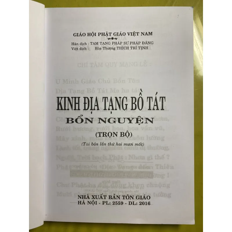 Kinh Địa Tạng Bồ Tát Bổn Nguyện (trọn bộ) - Dịch giả: HT Thích Trí Tịnh 688375