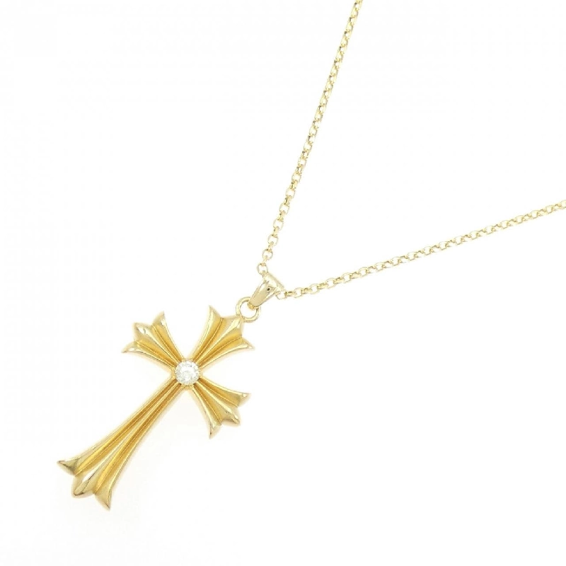 K18YG Dây chuyền kim cương chéo 0.215CT - Hàng hiệu Chính hãng 848819