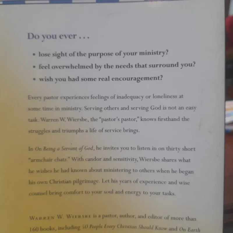 Warren W. Wiersbe - ON BEING a SERVANT of GOD 789586