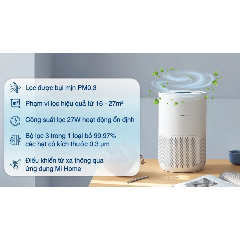 Máy lọc không khí Xiaomi Smart Air Purifier 4 compact EU (BHR5860EU) 27W 379109