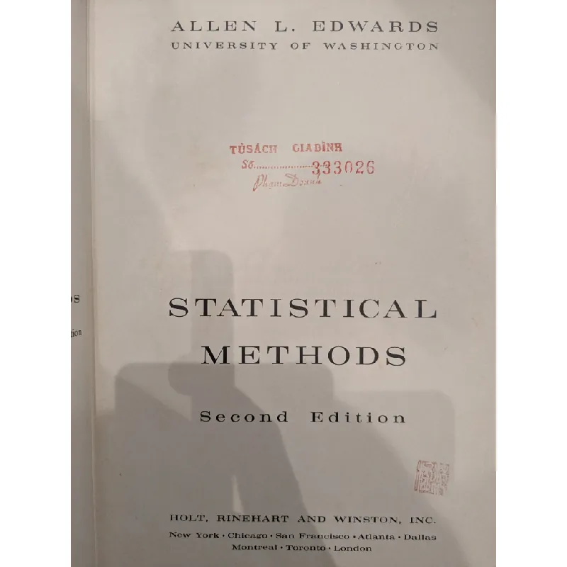 Statistical Methods - Allen L.Edwards 720484