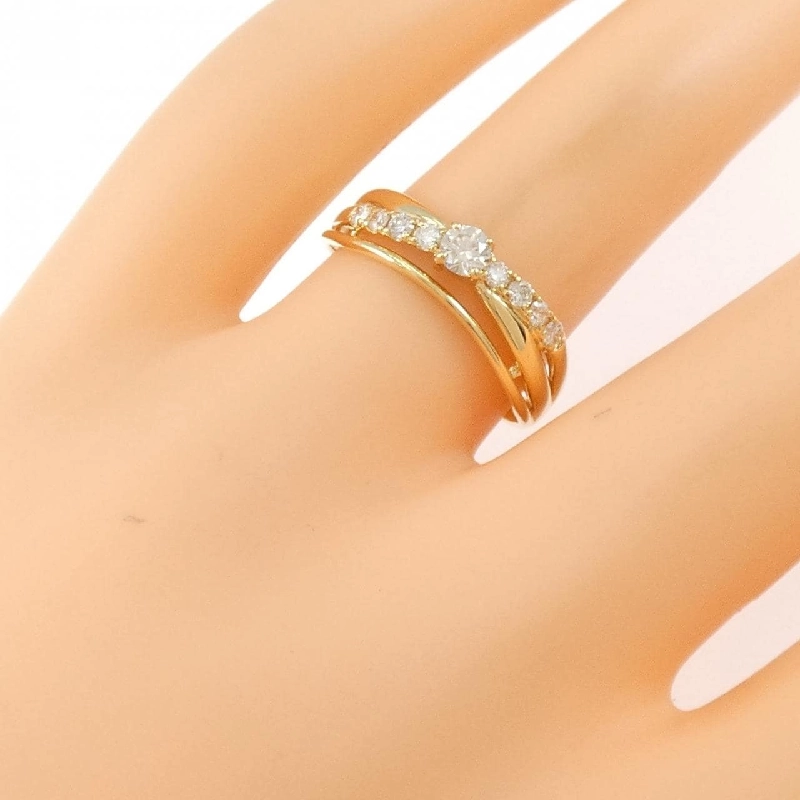 Nhẫn kim cương K18YG 0.30CT 671269