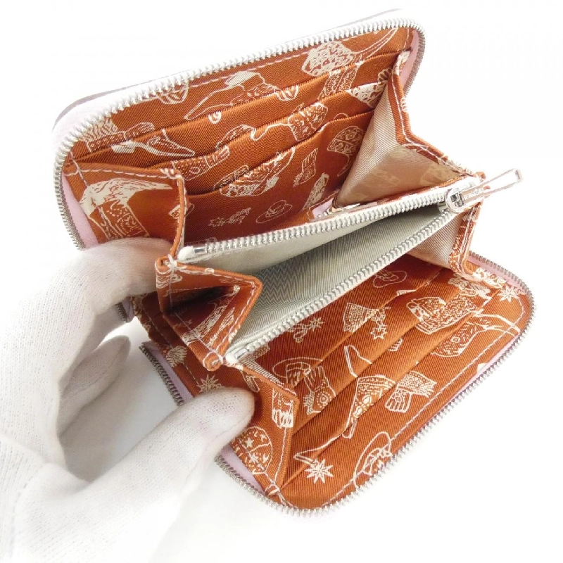 Ví da Hermès AUNAGE RODEO DES COWGIRLS bằng lụa compact 085272CK - Hàng hiệu chính hãng 770939