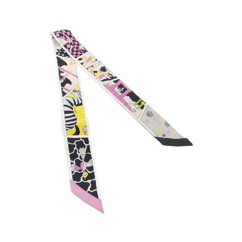 HERMES FACTORY SUITE Twilly 063975S Khăn quàng - Hàng hiệu Chính hãng 772156