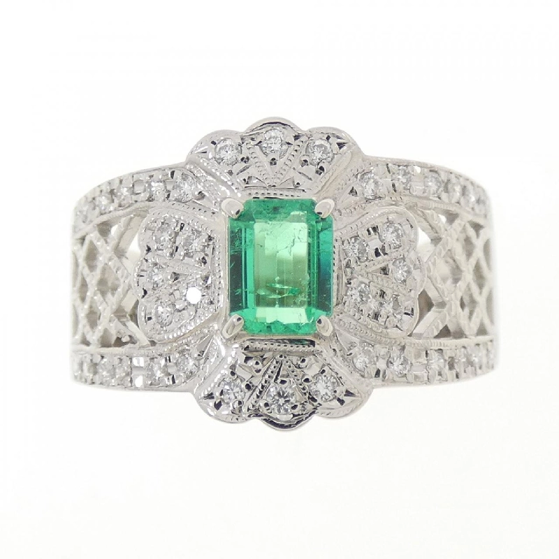 Nhẫn Emerald PT900 0.326CT - Hàng hiệu Chính hãng 853836
