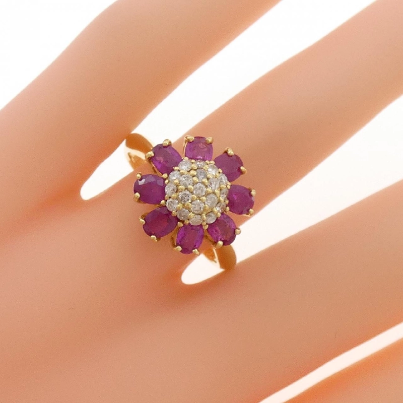 Nhẫn Ruby Hoa K18YG 2.12CT - Hàng hiệu Chính hãng 846474