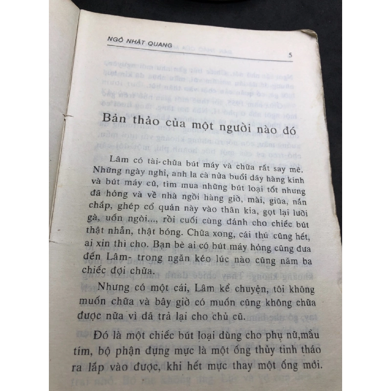 Bản thảo của một người nào đó mới 60% ố vàng bẩn có dấu mộc và viết nhẹ trang đầu 1996 Ngô Nhật Quan HPB0906 SÁCH VĂN HỌC 914730