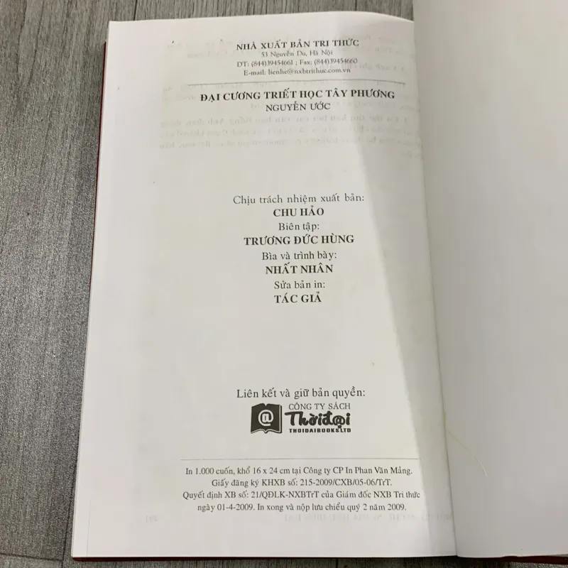 Đại cương triết học tây phương - nguyễn ước. 7a4 783443