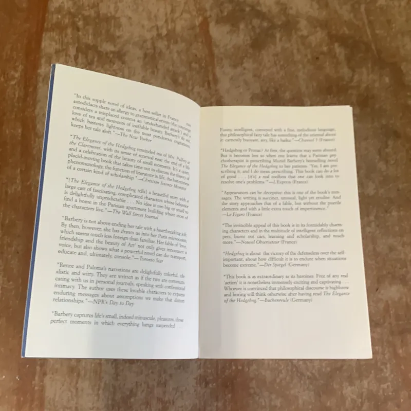 THE ELEGANCE OF THE HEDGEHOG - MURIEL BARBERY 761586