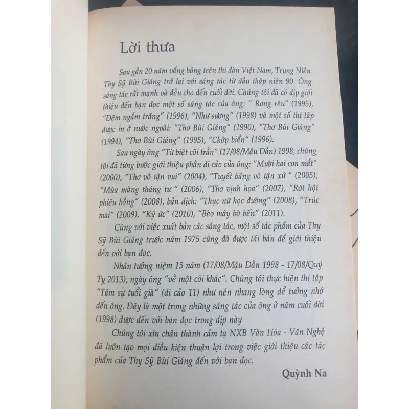 Tâm Sự Tuổi Già - Bùi Giáng 736990