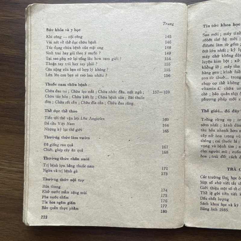 Sách lịch kiến thức phổ thông 1984 997104