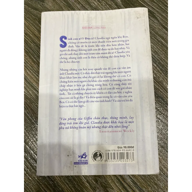EM KHÔNG MUỐN CÓ BABY***Emily Giffin*** TẶNG QUÀ 0Đ**FREESHIP 592394