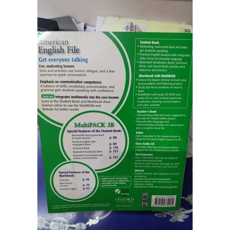 [Sách Tiếng Anh] American English file - Multipack 3B - Student Work book - Oxford  1002802
