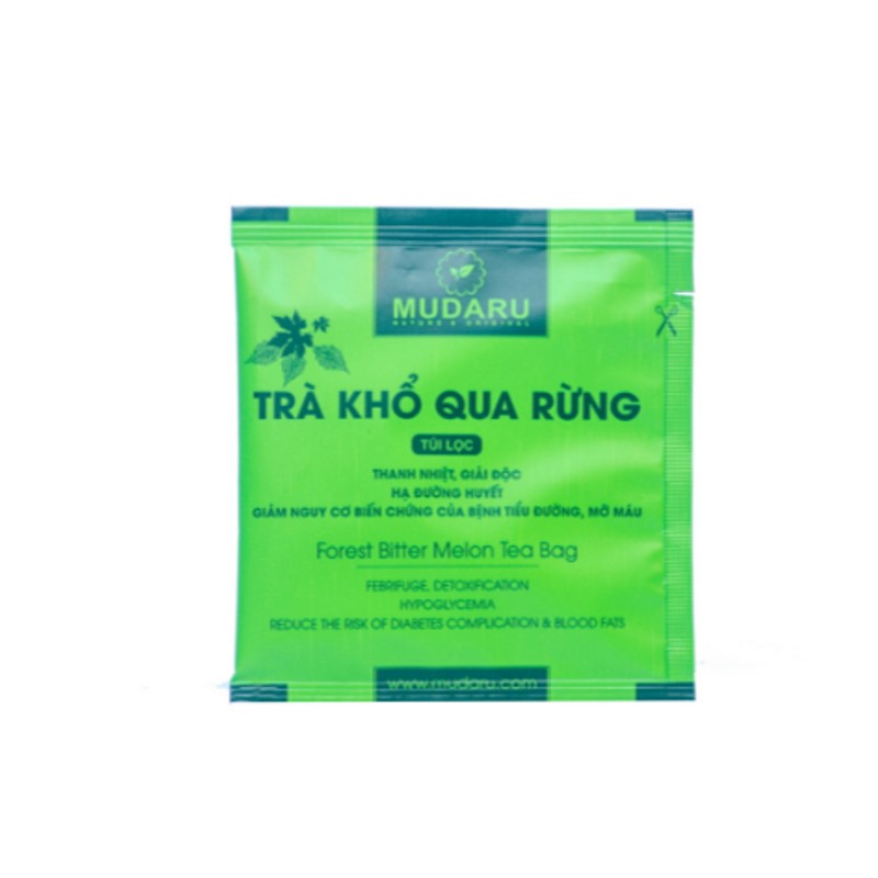 Trà khổ qua rừng Mudaru hộp 50 gói (túi lọc) - Hàng chính hãng, date mới 100% 180882