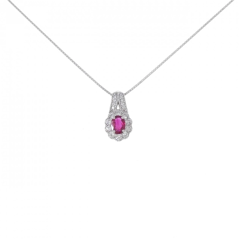 Dây chuyền ruby PT900/PT850 0.40CT - Hàng hiệu Authentic 858784
