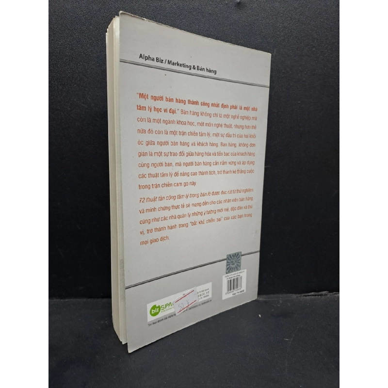 72 thuật tấn công tâm lý trong bán lẻ mới 80% chóc bìa nhẹ 2015 HCM0107 Alphabooks biên soạn MARKETING KINH DOANH 916004