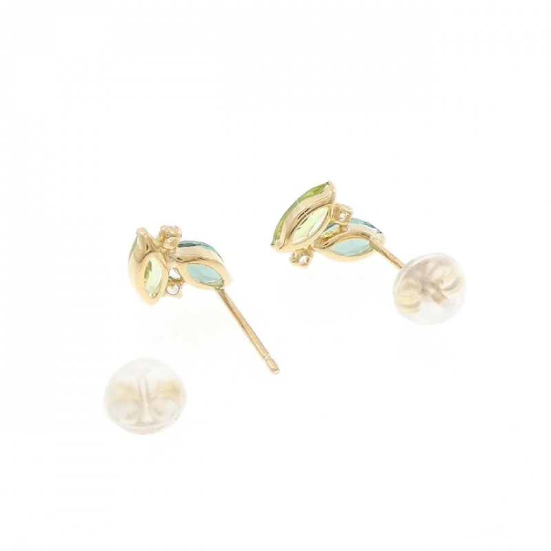 K18YG Đá màu Bông tai - Hàng hiệu Chính hãng 868232