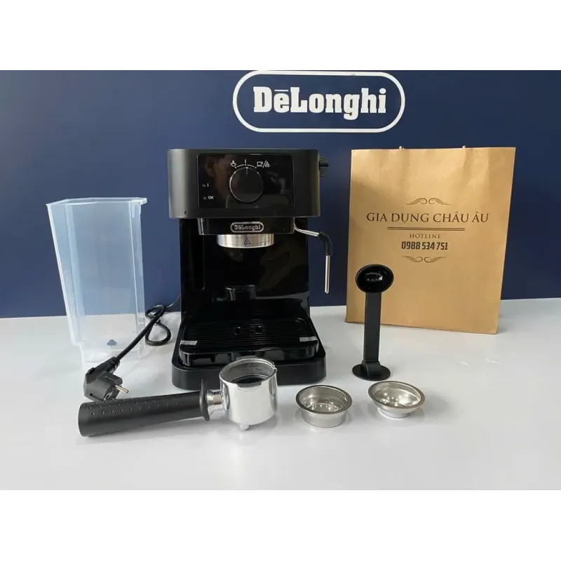 ☕ Máy pha cà phê De’Longhi EC230.BK – Espresso chuẩn Ý, crema dày mịn tại nhà! 730809