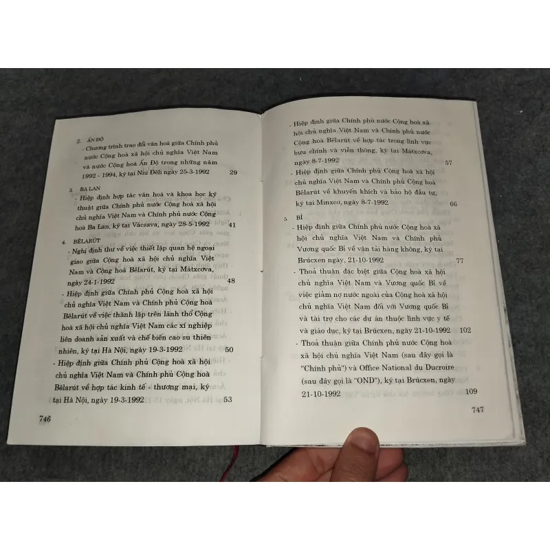 NIÊN GIÁM CÁC ĐIỀU ƯỚC QUỐC TẾ NƯỚC CỘNG HOÀ XÃ HỘI CHỦ NGHĨA VIỆT NAM KÝ NĂM 1992 701100