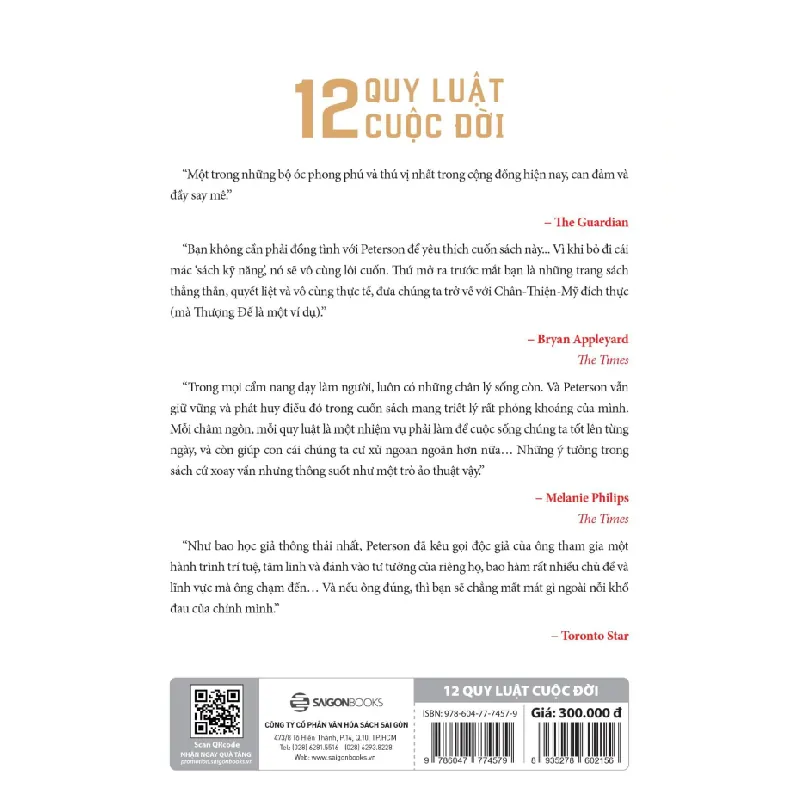 12 Quy Luật Cuộc Đời: Thần Dược Cho Cuộc Sống Hiện Đại - Jordan B. Peterson 296561