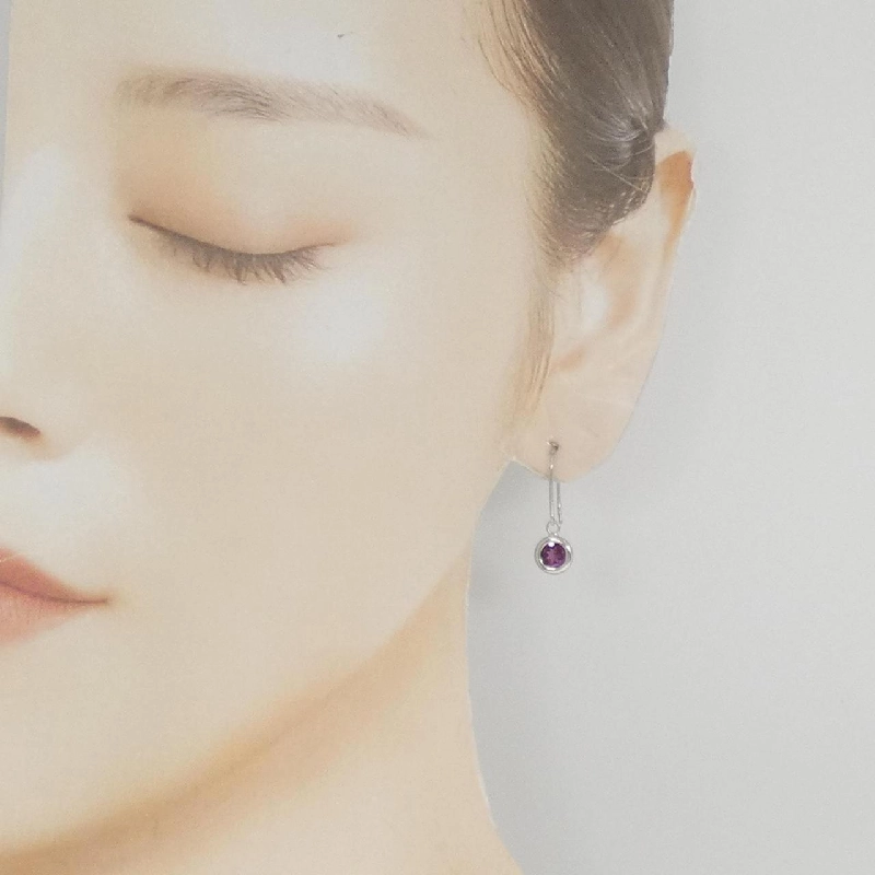 K18WG Garnet Bông tai - Hàng hiệu Chính hãng 876051