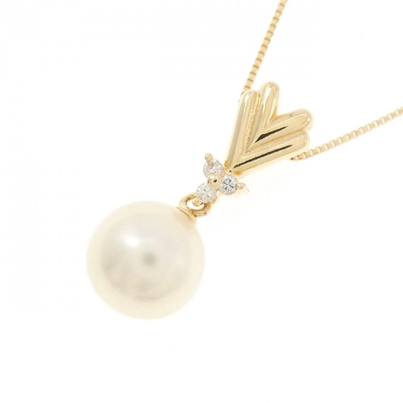 K18YG Ngọc trai Akoya Dây chuyền 7.7mm - Hàng hiệu Chính hãng 857711