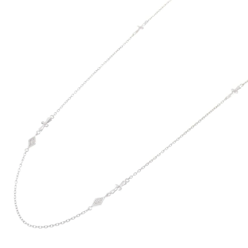 K18WG Đan Chéo × Ngôi Sao Dây Chuyền Kim Cương 0.04CT - Hàng hiệu Chính Hãng 862380