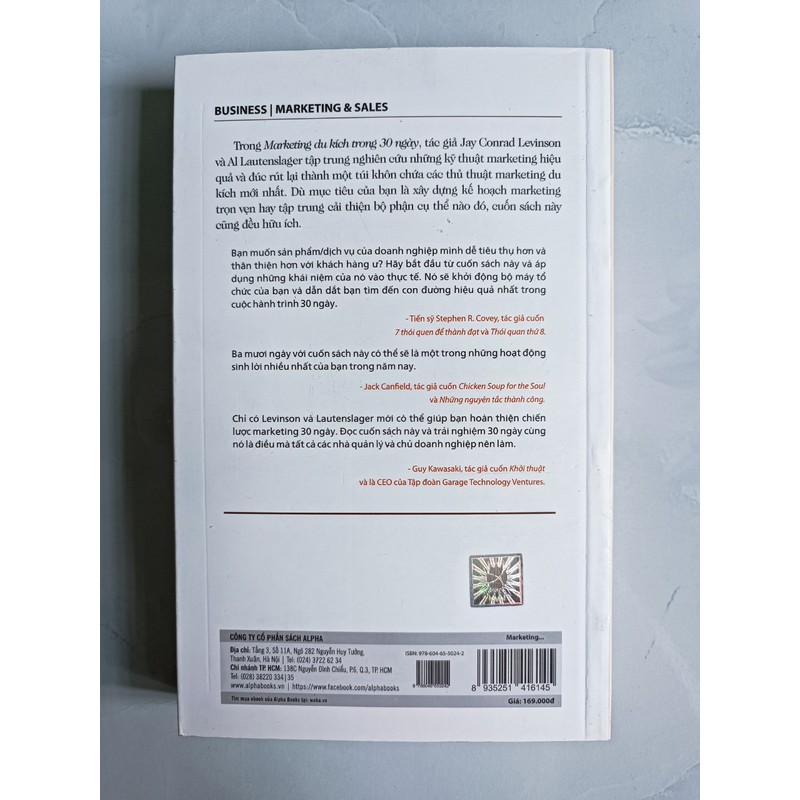 Marketing Du Kích Trong 30 Ngày - Jay Conrad Levinson & Al Lautenslager (mới 98%) 176672