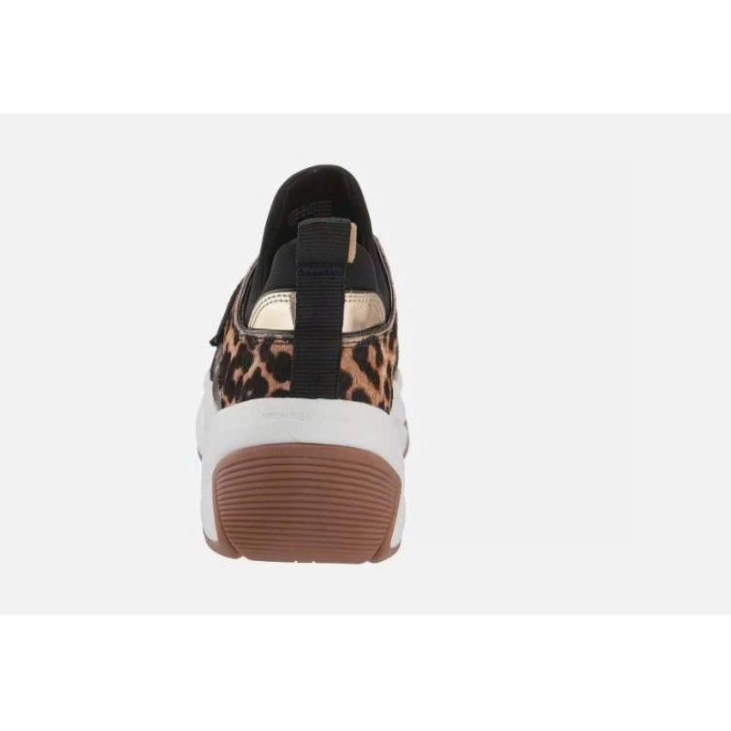 Giày thể thao đế xuồng Michael Kors Keeley Trainer Dark Camel Leopard & Zebra  508581