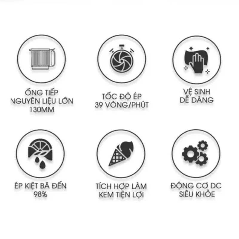Máy ép chậm KALITE KSJ868 động cơ DC siêu khỏe ép kiệt bã 572352