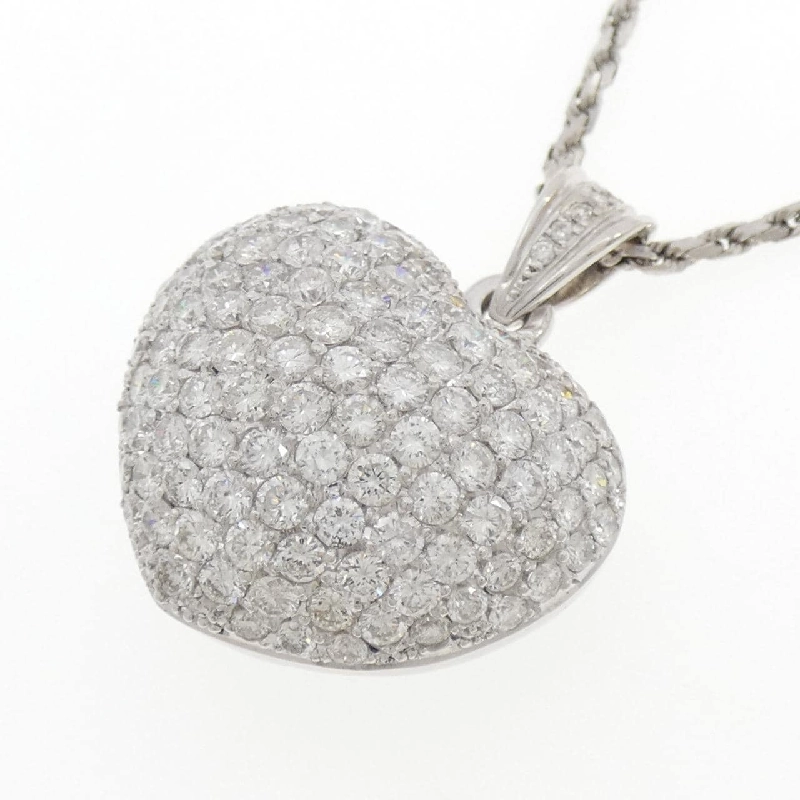 Dây chuyền kim cương pavé hình trái tim 750WG 5.00CT - Hàng hiệu Chính hãng 846903