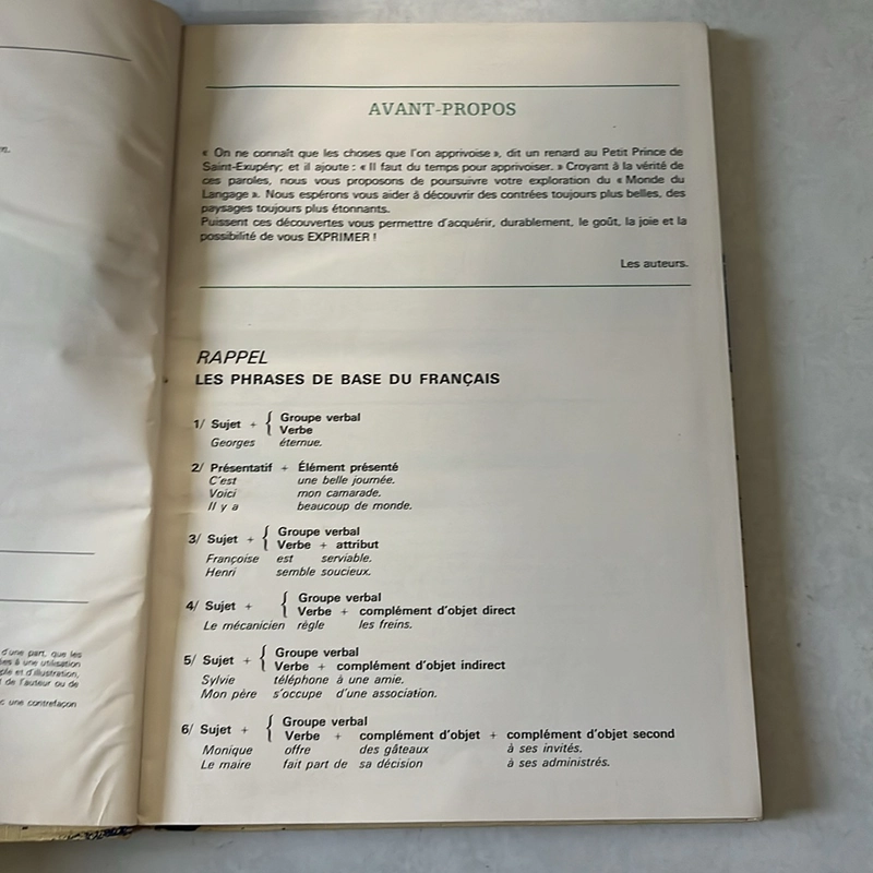 Le monde du langage - Grammaire 4e collège Manuel scolaire Hachette 1979 Niquet 503483