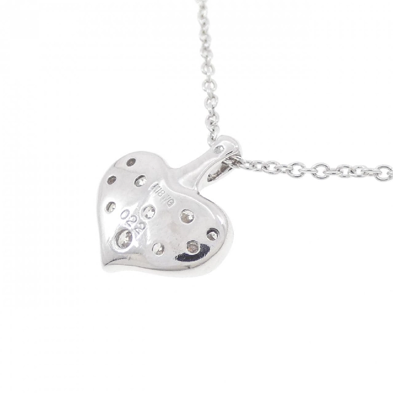 Dây chuyền kim cương hình trái tim K18WG 0.22CT - Hàng hiệu chính hãng 862341