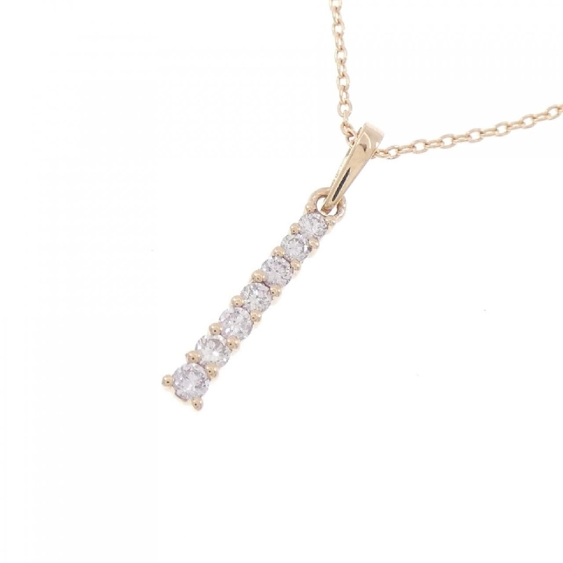 K18PG Dây chuyền kim cương hồng 0.15CT - Hàng hiệu Authentic 868298