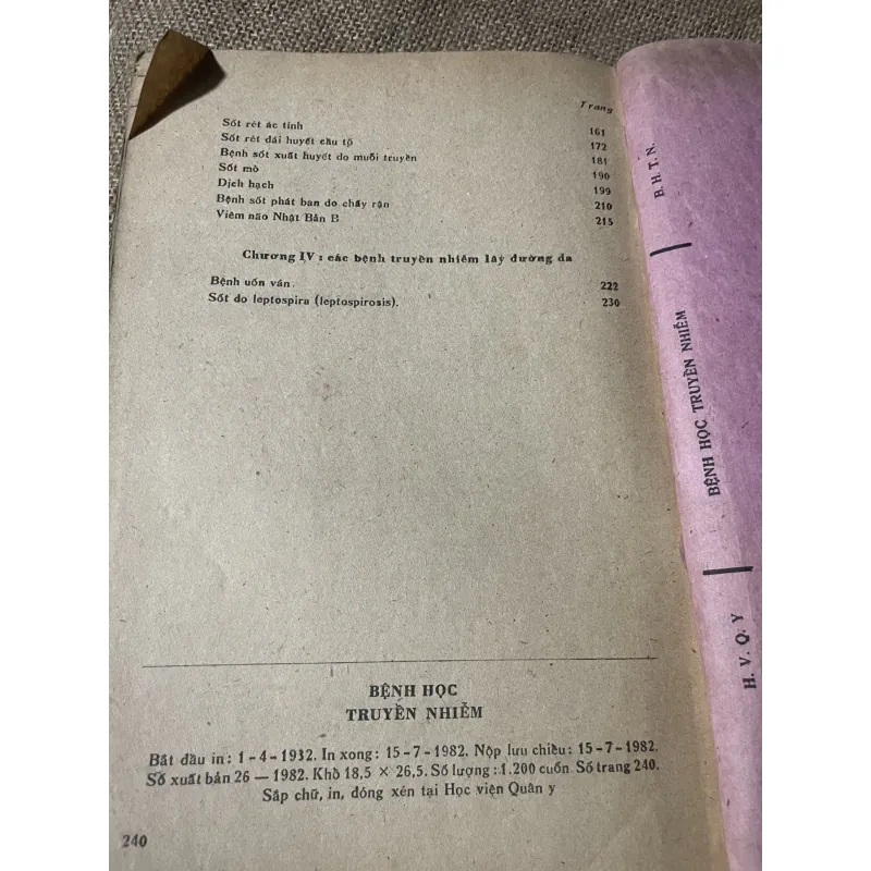 Bệnh truyền nhiễm - 300 trang - học viện quân y 1980  750243