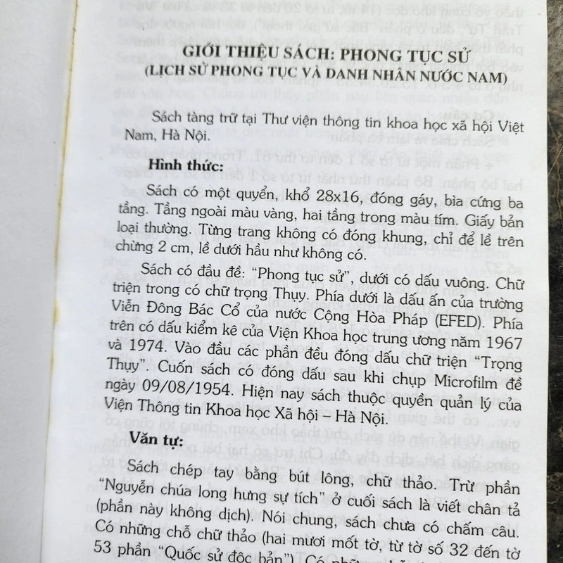 Kịch sử phong tục và danh nhân nước Nam | sách dịch 543990