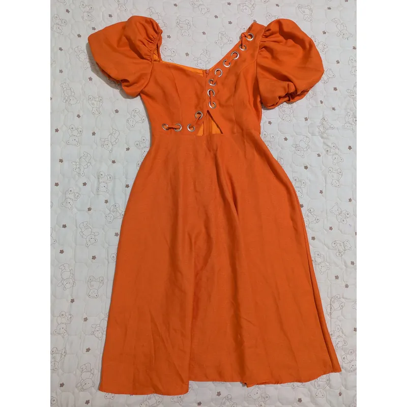 Váy liền xoè tay bồng cut-out  604961