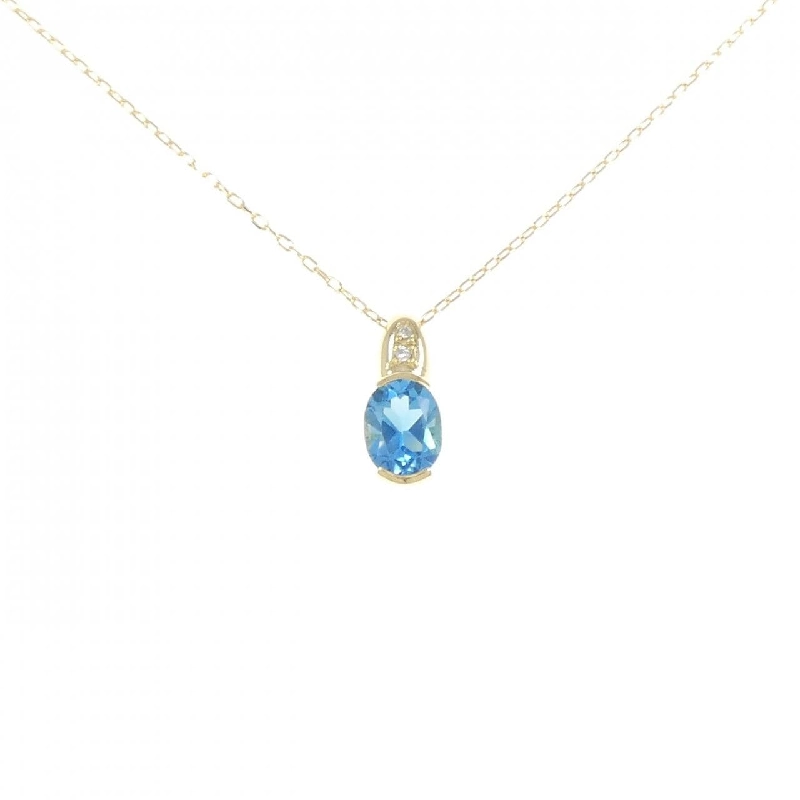 K18YG Blue Topaz Necklace - Hàng hiệu Authentic 863061