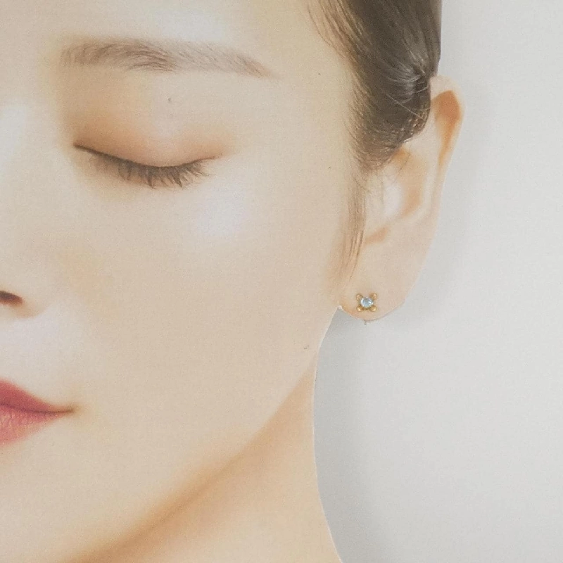 K18YG Blue Topaz Bông tai - Hàng hiệu Chính hãng 874771