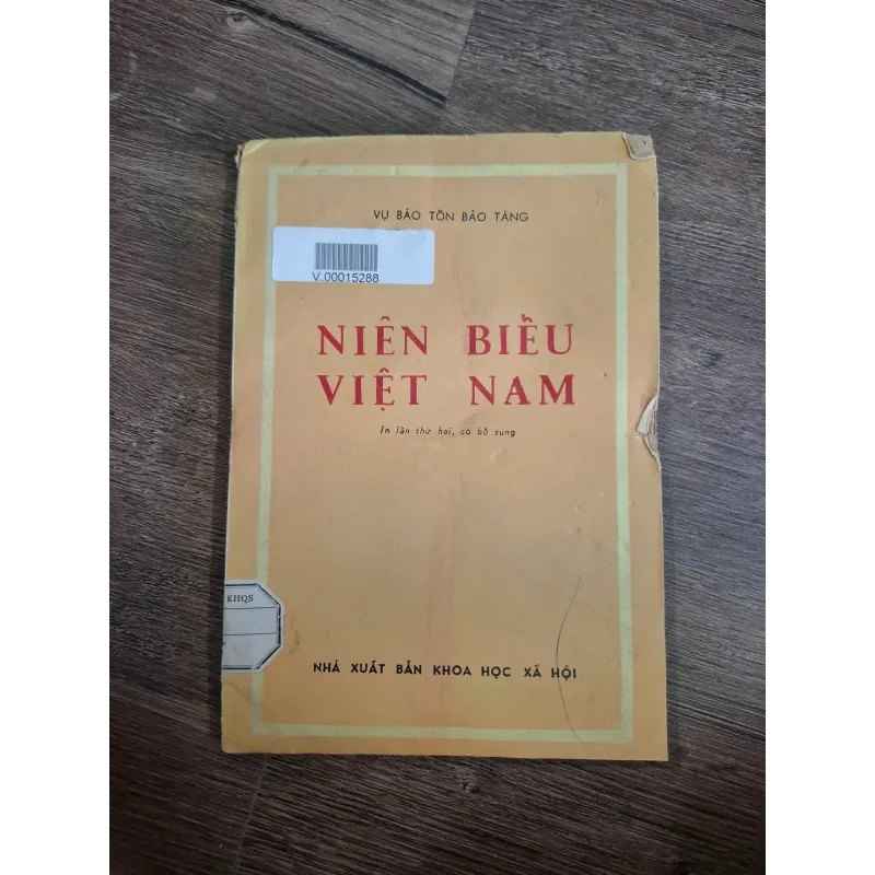 NIÊN BIỂU VIỆT NAM (In lần thứ hai, có bổ sung) - VỤ BẢO TỒN BẢO TÀNG 719030