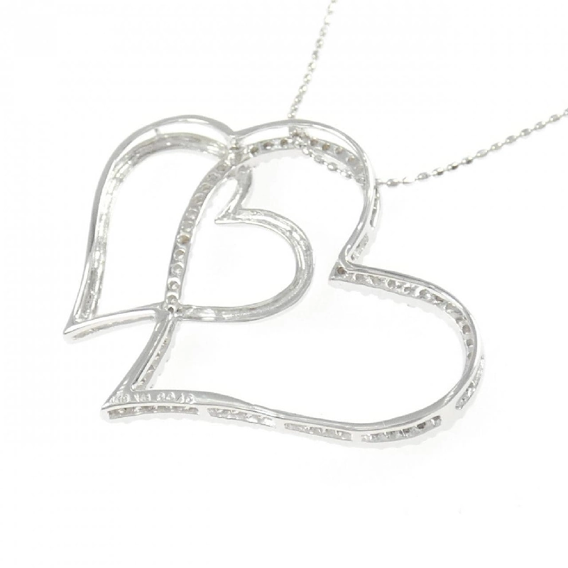 K18WG Dây chuyền trái tim kim cương 0.40CT - Hàng hiệu Chính hãng 855783